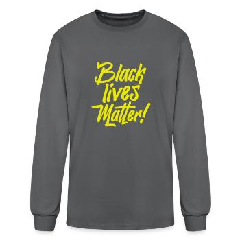Noir Lives Matt Anti Rassismus 3 - Men's Long Sleeve T-Shirt - charcoal - Front