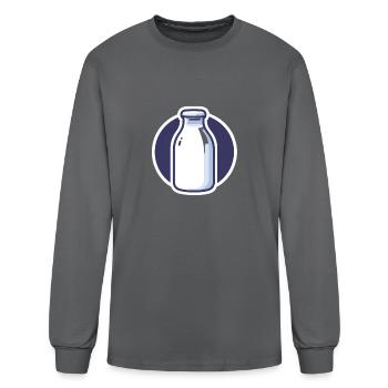 Milk Bottle - Men's Long Sleeve T-Shirt - charcoal - Front