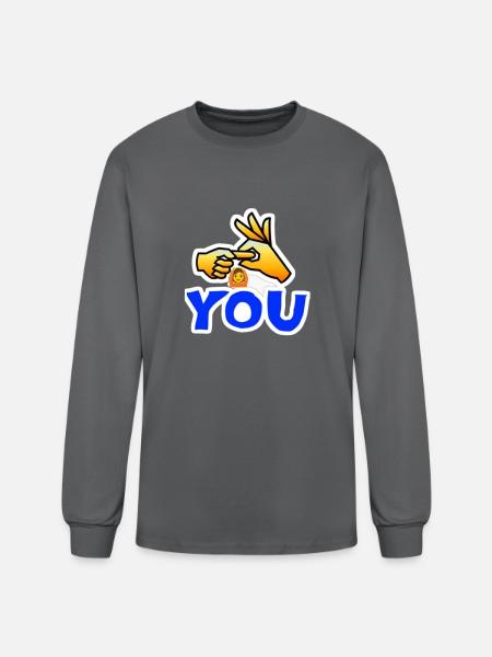 Fuck you - Men's Long Sleeve T-Shirt - charcoal