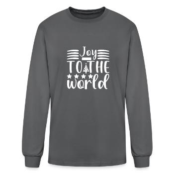 Joy To the world - Men's Long Sleeve T-Shirt - charcoal - Front