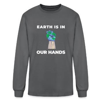 Save Our Planet Earth Greta Climate Change Sos - Men's Long Sleeve T-Shirt - charcoal - Front
