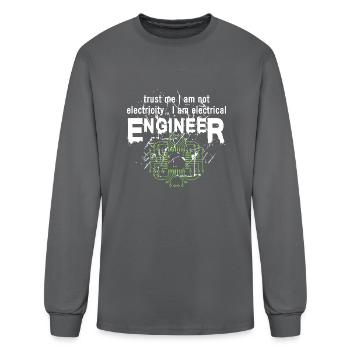 Electrical Engineer - Men's Long Sleeve T-Shirt - charcoal - Front