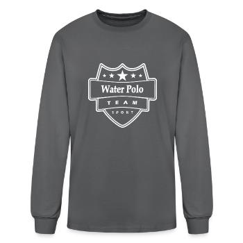 Water Polo - Men's Long Sleeve T-Shirt - charcoal - Front