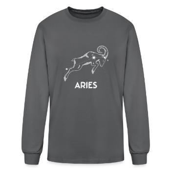 Aries Constellation - Men's Long Sleeve T-Shirt - charcoal - Front