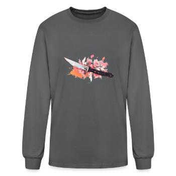 Pastel goth Cute Knife - Men's Long Sleeve T-Shirt - charcoal - Front