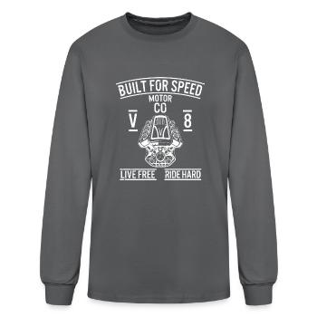 Built For Speed - Men's Long Sleeve T-Shirt - charcoal - Front