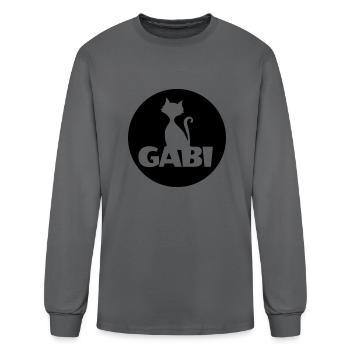 Gabi first name - Men's Long Sleeve T-Shirt - charcoal - Front