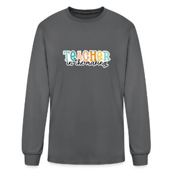 Teacher in the Making - Men's Long Sleeve T-Shirt - charcoal - Front
