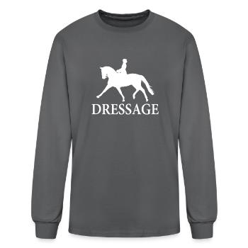 Dressage Horse - white - Men's Long Sleeve T-Shirt - charcoal - Front