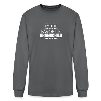 I'm The Favorite Grandchild - Men's Long Sleeve T-Shirt - charcoal - Front