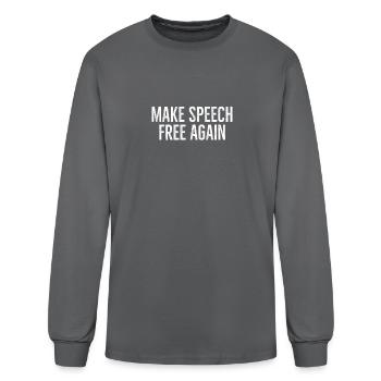 Make Speech Free Again - Men's Long Sleeve T-Shirt - charcoal - Front