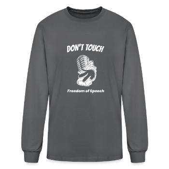 Don't Touch - Freedom of Speech. - Men's Long Sleeve T-Shirt - charcoal - Front
