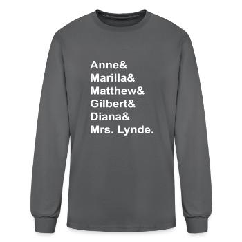 Anne of Green Gables Town Character List - Men's Long Sleeve T-Shirt - charcoal - Front