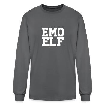 Emo elf - Men's Long Sleeve T-Shirt - charcoal - Front