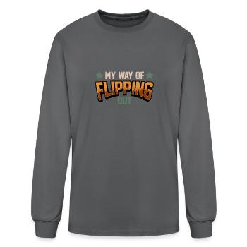 My Way To Freak Out Skater Artwork - Men's Long Sleeve T-Shirt - charcoal - Front