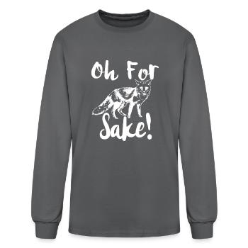 Oh For Fox Sake - Men's Long Sleeve T-Shirt - charcoal - Front