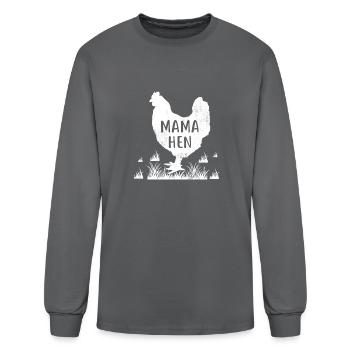Mothers day mama hen - Men's Long Sleeve T-Shirt - charcoal - Front