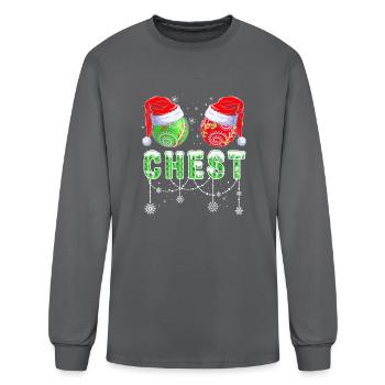 Chestnuts Matching Family - Men's Long Sleeve T-Shirt - charcoal - Front