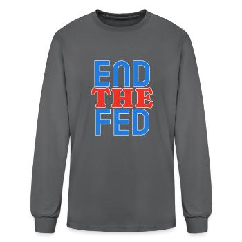 End The Fed - Men's Long Sleeve T-Shirt - charcoal - Front