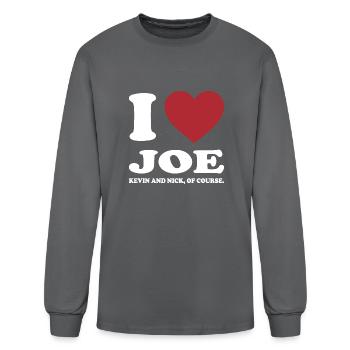 I LOVE JOE KEVIN AND NICK, OF COURSE. - Men's Long Sleeve T-Shirt - charcoal - Front