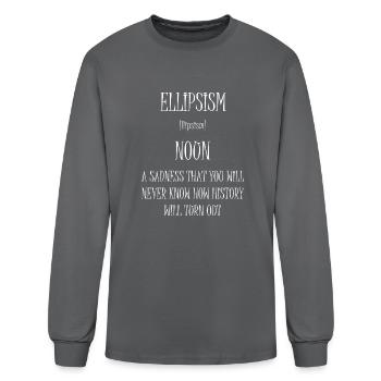 Ellipsism Noun Noun Word Gift - Men's Long Sleeve T-Shirt - charcoal - Front