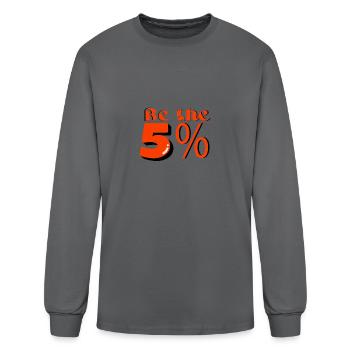 Be the 5 percent - Men's Long Sleeve T-Shirt - charcoal - Front