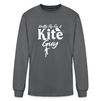 Pretty Fly For A Kite Guy - Men's Long Sleeve T-Shirt - charcoal - Front
