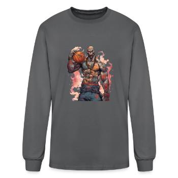 Basket Case - Men's Long Sleeve T-Shirt - charcoal - Front