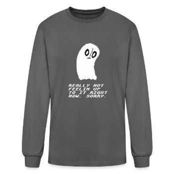Ghostie Undertale - Men's Long Sleeve T-Shirt - charcoal - Front
