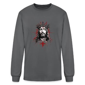 Resurrection of Jesus Christ - Men's Long Sleeve T-Shirt - charcoal - Front
