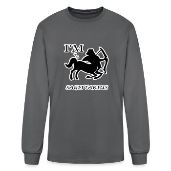 Zodiac sign of Sagittarius - Men's Long Sleeve T-Shirt - charcoal - Front