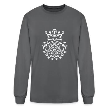 Johann Sebastian Bach crest / seal - white - Men's Long Sleeve T-Shirt - charcoal - Front