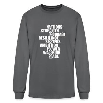 Ancestors acronym - Men's Long Sleeve T-Shirt - charcoal - Front