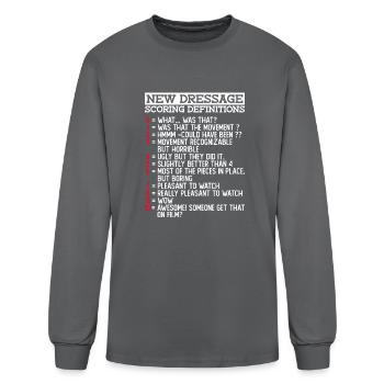 New Dressage Scoring Definitions Dressage - Men's Long Sleeve T-Shirt - charcoal - Front