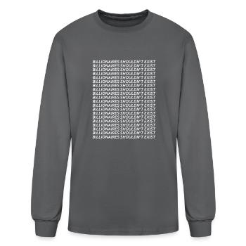 Billionaires Shouldnt Exist Socialist - Men's Long Sleeve T-Shirt - charcoal - Front