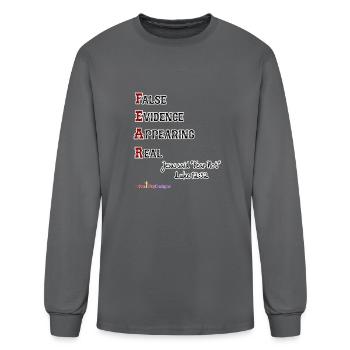 FEAR Acronym - Men's Long Sleeve T-Shirt - charcoal - Front