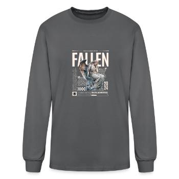 FALLEN ANGEL - Men's Long Sleeve T-Shirt - charcoal - Front