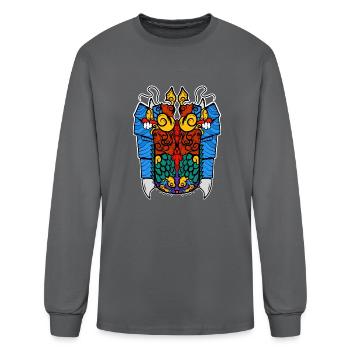 ancient shield - Men's Long Sleeve T-Shirt - charcoal - Front