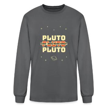 Pluto Never Forget - Men's Long Sleeve T-Shirt - charcoal - Front