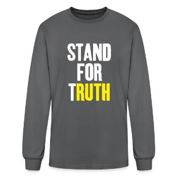 Stand For Truth - Men's Long Sleeve T-Shirt - charcoal - Front