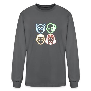 4 Aliens - Men's Long Sleeve T-Shirt - charcoal - Front