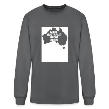 Make Australia - Men's Long Sleeve T-Shirt - charcoal - Front