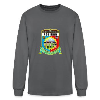 POLIRAN - Men's Long Sleeve T-Shirt - charcoal - Front