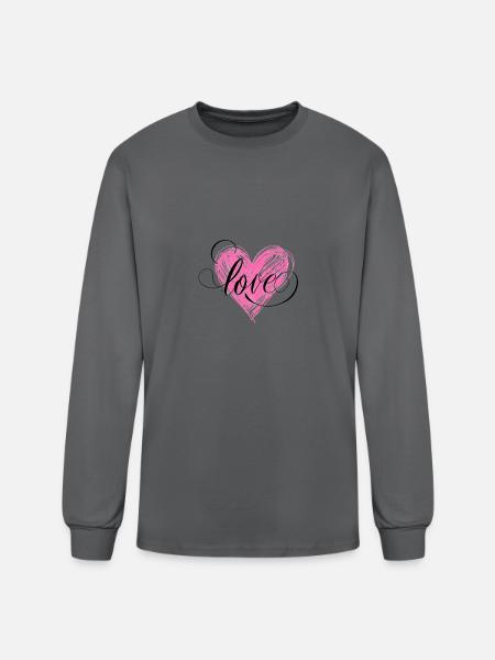 LOVE - Men's Long Sleeve T-Shirt - charcoal