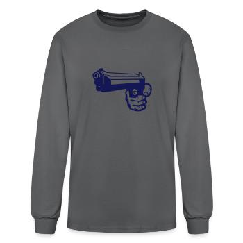hand gun pistol revolver 2 detente 1202 - Men's Long Sleeve T-Shirt - charcoal - Front