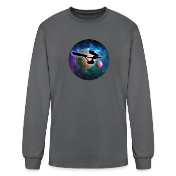 Ship in space 4 - Men's Long Sleeve T-Shirt - charcoal - Front