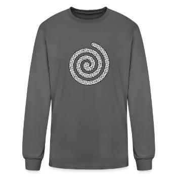 Spiral Geometric Shape - Men's Long Sleeve T-Shirt - charcoal - Front