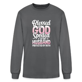 Blessed - Men's Long Sleeve T-Shirt - charcoal - Front