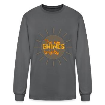 The sun shines brightly - Men's Long Sleeve T-Shirt - charcoal - Front