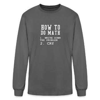 math - Men's Long Sleeve T-Shirt - charcoal - Front